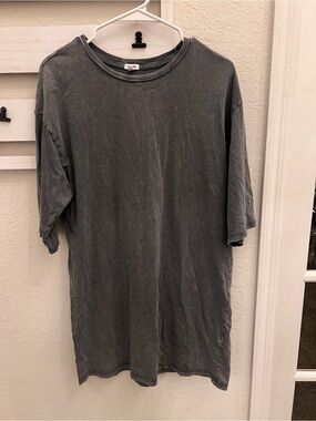 Garage Vintage Wash Oversized T-Shirt Dress Gray | Women’s XS (Oversized Fit)